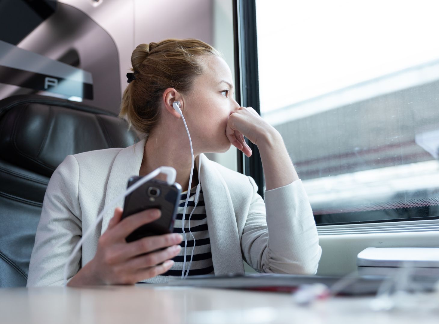 Commuter listening to The Evolving Accountant podcast