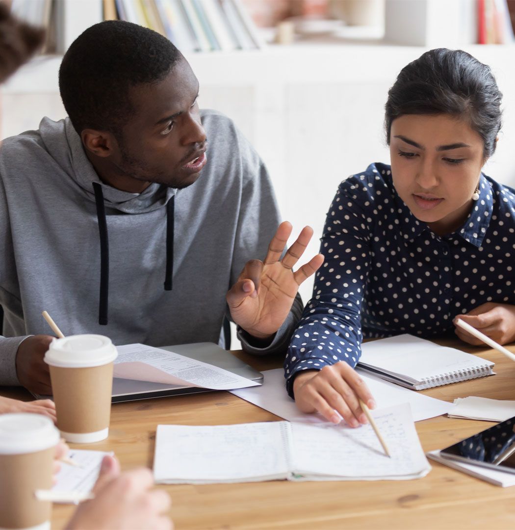 Business owner and accountant holding a business planning discussion