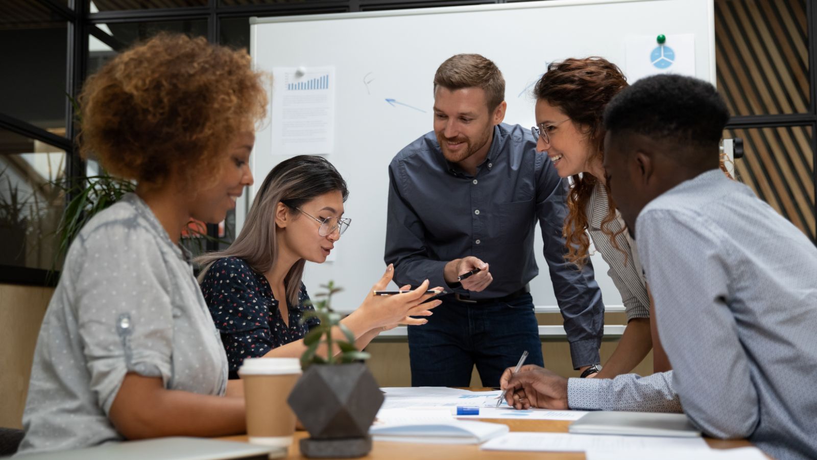 Accountants holding a team meeting