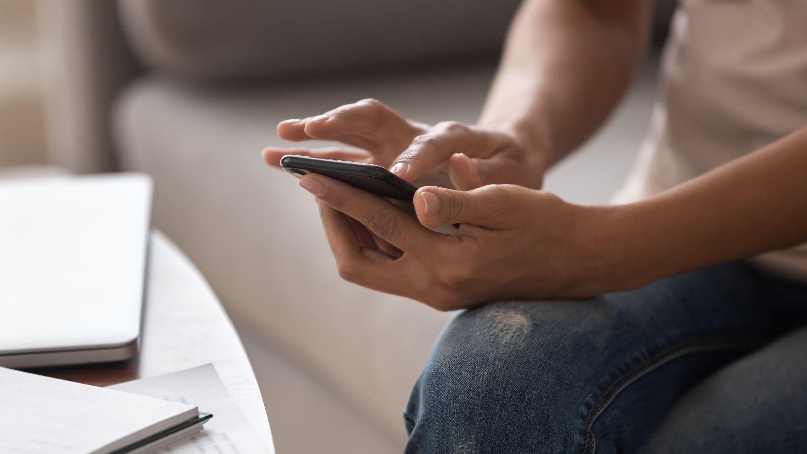 Business owner researching their funding options for their tech business